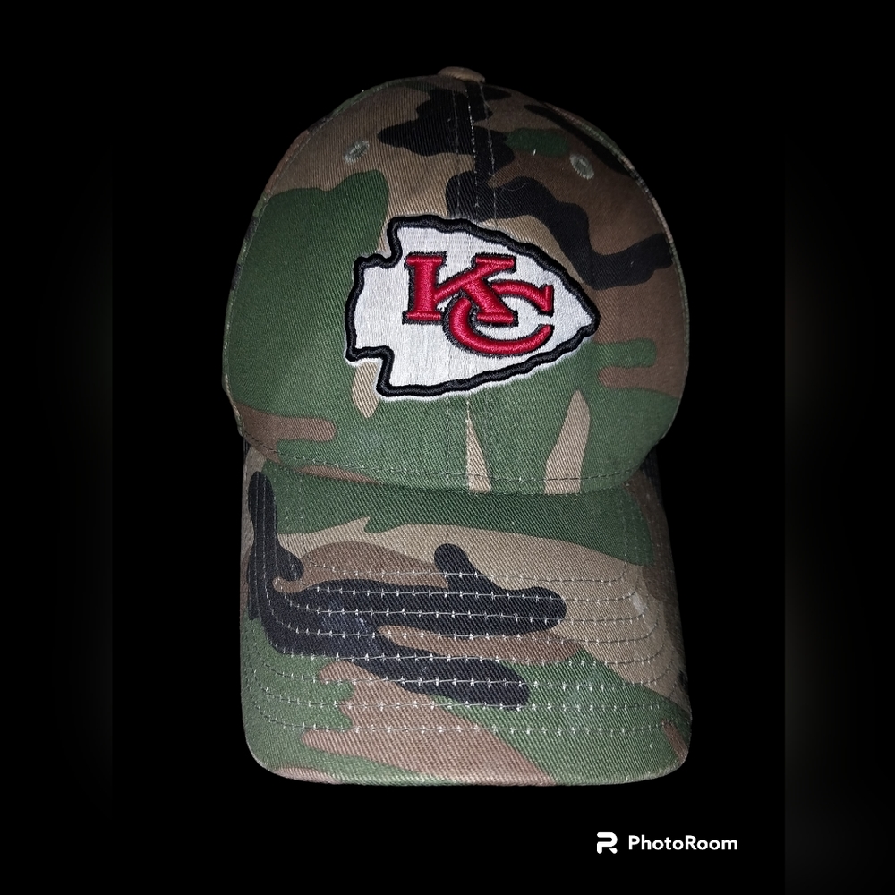 Kansas City Chiefs football Camo  Camouflage Fitted 21" baseball cap hat